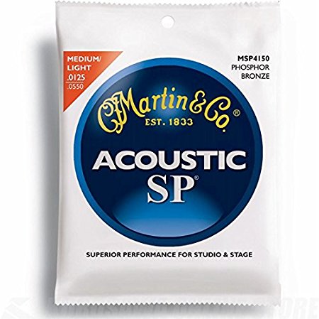 Martin MSP4150 SP Phosphor Bronze Acoustic Guitar Strings, Light/Medium