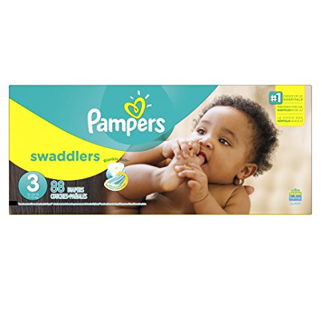 Pampers Swaddlers Diapers Size 3, 88 Count