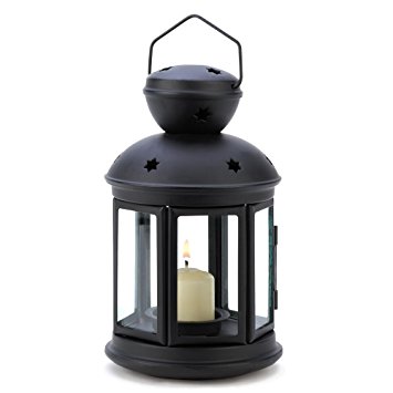 Gifts & Decor Black Colonial Style Candle Holder Hanging Lantern Lamp