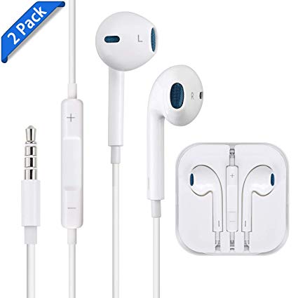 Earbuds/Earphones/Headphones, Premium in-Ear Wired Earphones with Remote & Mic Compatible iPhone 6s/plus/6/5s/se/5c/iPad/Samsung/MP3 MP4 MP5