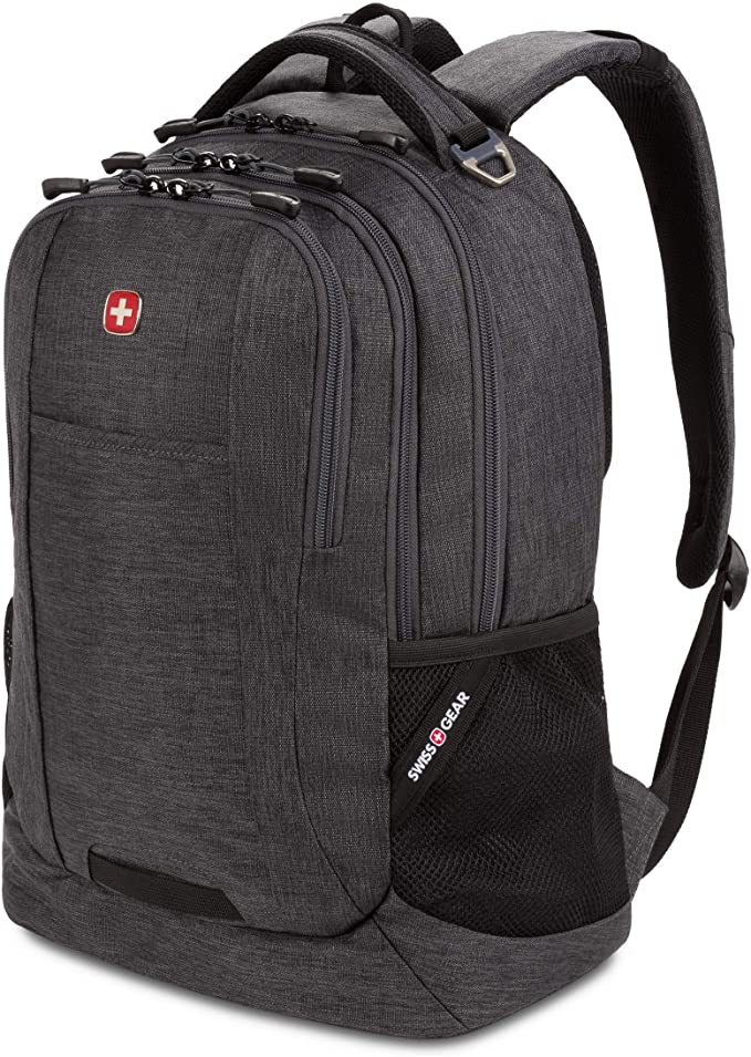 SWISSGEAR 5505 Laptop Backpack for Men and Women, Ideal for Commuting, Work, Travel, College, and School, Fits 15 Inch Laptop Notebook (Dark Grey)