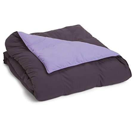 Superior Reversible Down Alternative Comforter, Medium Weight Bedding for All Season Use, Fluffy, Warm, Soft & Hypoallergenic - King Size, Plum & Lilac