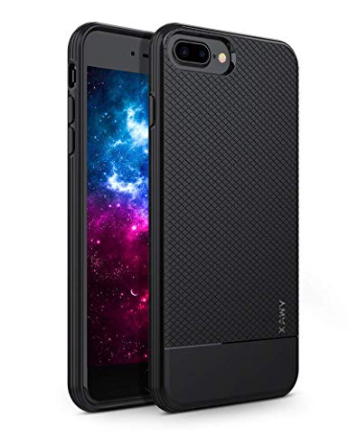 Xawy iPhone 6 Plus Case, iPhone 6s Plus Case, Slim Fit Shell Hard Soft Feeling Full Protective Anti-Scratch&Fingerprint Cover Case Compatible with iPhone 6/6s Plus(Black)