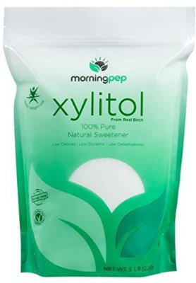 Morning Pep 5 LB 100% Pure Birch Xylitol sweetener (Not From Corn) NON GMO - KOSHER - GLUTEN FREE - PRODUCT OF USA. 5 LB