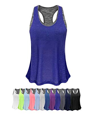 Women Tank Top with Built in Bra, Lightweight Yoga Camisole for Workout Gym Fitness