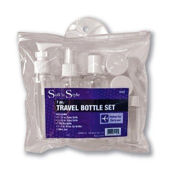 Soft N Style 7 Pc Travel Bottle Set Pack of 2