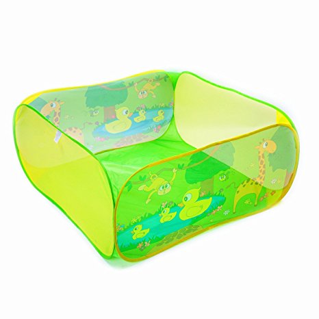 Ball Pit PLAY10 Pop-up Portable and Foldable Kids Ball Pool ,Green Kiddie Playpen ,not Included Pit Balls