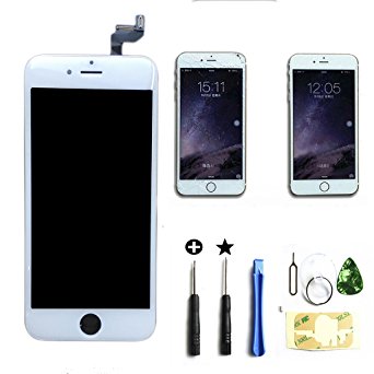 White iphone 6s 4.7 inch Retina LCD Touch Screen Digitizer Glass Replacement Full Assembly with repair kit