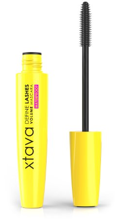 XTAVA Define Lashes Volumizing Waterproof Mascara Black - Long-wear Formula with Easy-On Easy-Off Technology TM - Fiber Thickening and Lash Lengthening Voluminous Mascara - Smudge Clump and Flake Resistant - Cruelty Free