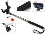ZELLFIE Selfie Stick Battery-Free Self Shooting Monopod - Faster Selfies with Cable Plug and Built-in Button Secure Phone Clamp Small and Lightweight Perfect for Travel and Group Shots Compatible with Most Devices iPhone and Android Phones