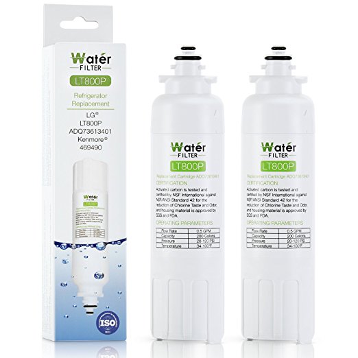 LT800P LG Refridgerator Water Filter Replacement - Compatible with LG LT800P, ADQ73613401, ADQ73613402, Kenmore 9490, 469490 - 2 Pack