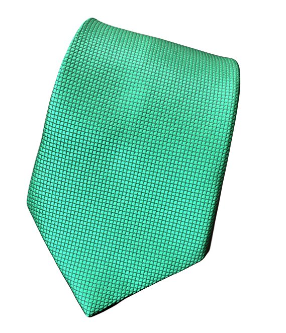 MENDENG Men's Classic Solid Plaid Tie Necktie