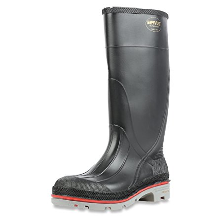 Servus XTP 15" PVC Chemical-Resistant Soft Toe Men's Work Boots, Black, Red & Grey (75108)