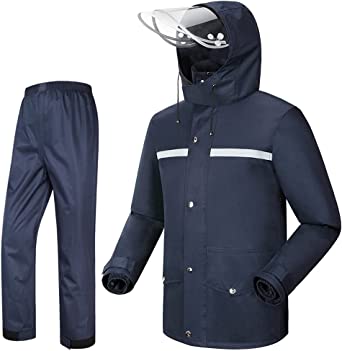 iCreek Rain Suit Jacket & Trouser Suit Raincoat Unisex Outdoor Waterproof Anti-storm