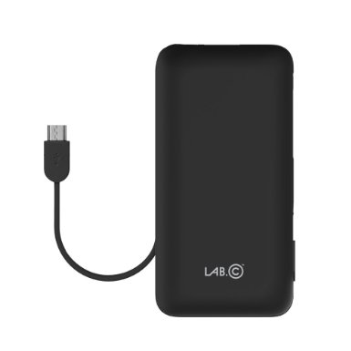 LABC Power Bank 5200mAh Dual-Port USB Charger 2.1A 1.0A FAST Charge Built in 5pin cable, Retail Packaging- Strict Safty Approval CE FCC RoHS KC, - For iPhone 5s 5c 5 6, iPad Air mini, Galaxy S5 S4, Tab 2, Note 4 3 2, LG G3, Nexus, HTC One M8, MOTO X, PS Vita and More PSP Digital Camera Nook Bluetooth BT speaker (Black)
