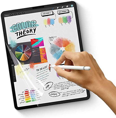New iPad Pro 12.9 IN Paper-Like iPad Screen Protector Anti-Glare Scratch Resistance High Touch Sensitivity Anti-Fingerprint Using Apple Pencil To Write Like On Paper (12.9 IN Face ID Recognition)