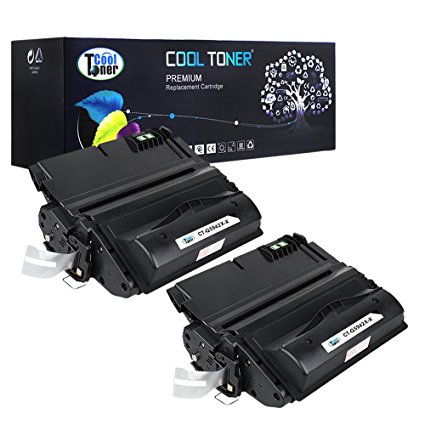 Cool Toner 2 Pack 27,000 Pages Compatible Toner Cartridge Replacement For HP 42X Q5942X Q1338A Q5942 Used For HP LaserJet 4200 4240 4250 4250TN 4250N 4250DTN 4300 4350 4345MFP 4350N 4350TN 4350DTN