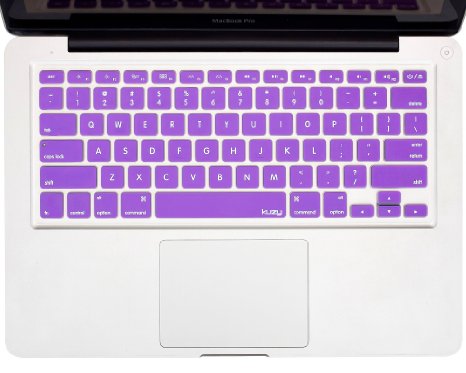 Kuzy - PURPLE Keyboard Cover Silicone Skin for MacBook Pro 13 15 17 with or wout Retina Display iMac and MacBook Air 13 - Purple