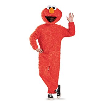 Disguise Men's Full Plush Elmo Prestige Adult Costume