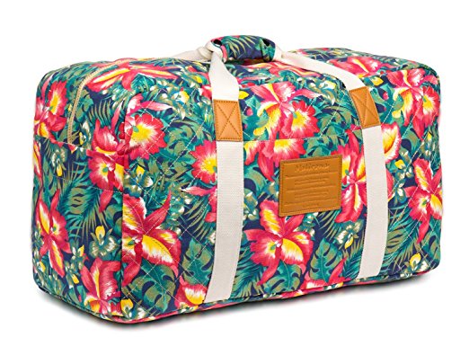 Malirona Canvas Weekender Bag Travel Duffel Bag for Weekend Overnight Trip