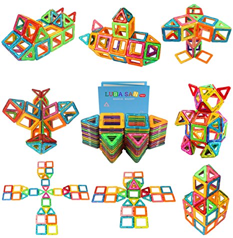 Magnetic Blocks, 69-Pcs Set Kids Magnetic Tiles Educational Building Blocks Construction Stacking Toys for Boys and Girls