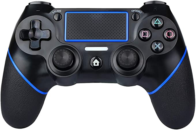 PS4 Controller Wireless Bluetooth Game Controller Dualshock Gamepad for Playstation 4 Touch Panel Gamepad with Dual Vibration, Instant Sharing of joysticks (Blue)