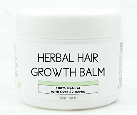 Hair Growth Herbal Organic Balm 100% Natural Promotes Growth Intense Treatment for Natural Relaxed, Chemically Treated, Afro, African American. With Shea Butter, Coconut Oil Argan Jamaican Castor Oil