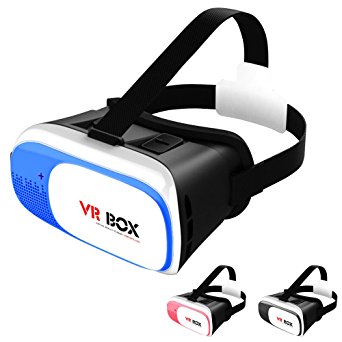 ATETION 3D VR Virtual Reality Headset,vr box,VR glasses,3D Video Movie Glasses For 3.5~6.0" Smartphones iPhone 6 iPhone6 plus Samsung Galaxy IOS Android Cellphones (blue)