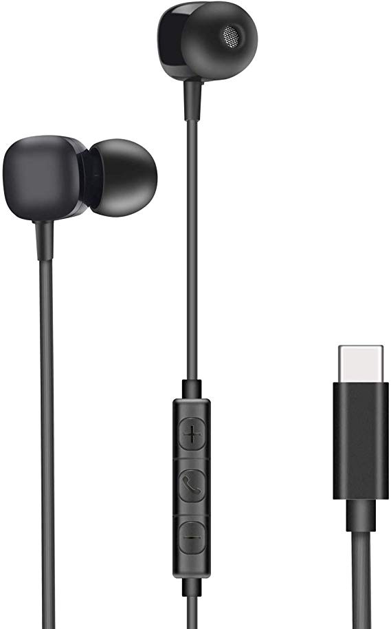 Type C USB C Earbuds Earphones Headphones Digital for Google Pixel 2/2XL/3/3XL Moto Z Huwei Essential U12 11 LG HTC with USB C Port Hi-Res Audio & DAC Chipset