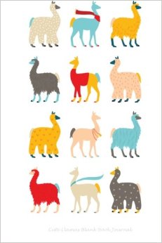 Cute LLamas Blank Book Journal 100 pages 6 x 9 lined