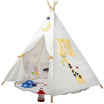 Pericross Kids Teepee Tent Indian Play Tent Children's Playhouse for Outdoor and Indoor Play