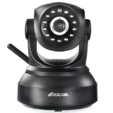 ROCAM NC300 Wireless IP Camera PanTilt Night Vision Built-in Microphone With Phone remote monitoring support Black