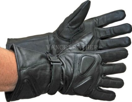 Vance Leather All Leather Premium Padded Gauntlet Snowmobile Gloves 3XL