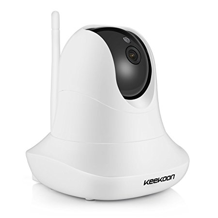 KeeKoon 1080P Wireless/Wired IP Camera ,Baby Monitor with Two-Way Talk & Pan/Tilt & Night Vision[White-004]