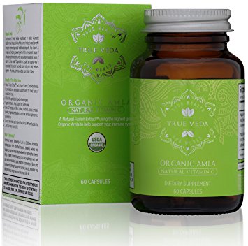 Organic Amla Vitamin C Capsules – USDA Organic Certified | Most Potent Natural Source of Vitamin C | Immune Boosting and Healthy Ageing | Cholesterol Balance | Ayurveda | Superfood | 60 Pills