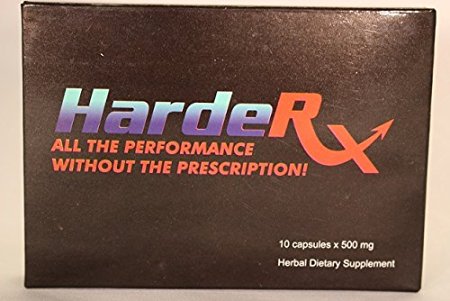 HardeRX, Natural Male Enhancement, Testosterone Booster (10 Pill Pack)