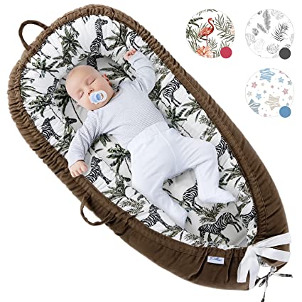 Pillani Baby Lounger - Baby Nest for 0-12 Months, Breathable Co Sleeper for Baby, Newborn Lounger for Cosleeping in Bed - Toddler Sleep Portable Bassinet, Infant Pillow Cosleeper