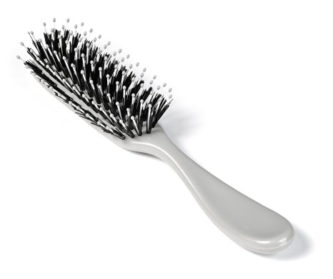 Styling Curling Brush, the Classic 7-row with Tips and Bristles (Gray)