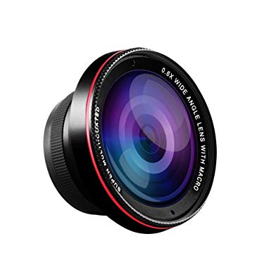 Oande Camera Lens 2 in 1 0.6X Super Wide Angle & 15X HD Macro Lens Cell Phone Lens Camera Lens Kits Compatible iPhone 8/7 / 6s Plus / 6s / 5s and Other Devices