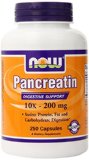 Now Foods Pancreatine  10X - 200mg  Capsules 250-Count
