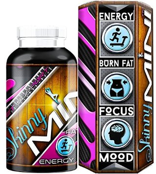 SkinnyMINI Clinical Strength Detoxifying Fat Burner for Women 8226 Targets Belly Fat 8226 Powerful Anti-Aging Antioxidants 8226 Boosts Mood 8226 Tighten and Tones Naturally