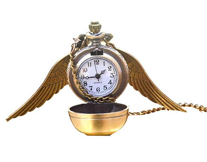 AFAFKAKA Flying Ball Necklace Vintage Retro Angel Wing Necklace Steampunk Pocket Watch Pendant Necklace