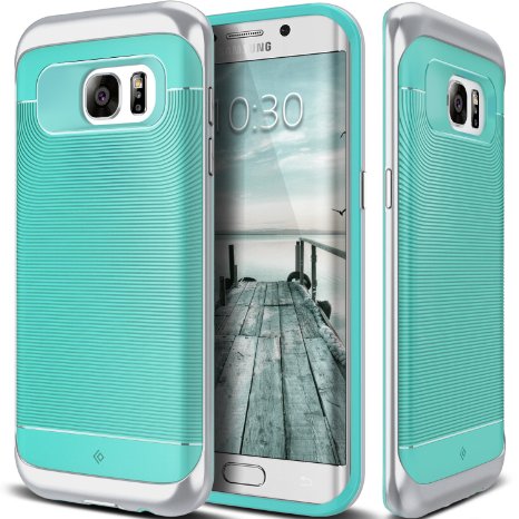 Galaxy S7 Edge Case Caseologyreg Wavelength Series Textured Pattern Grip Cover Turquoise Mint Shock Proof for Samsung Galaxy S7 Edge 2016 - Turquoise Mint