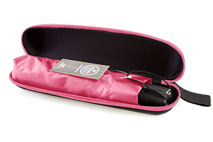 Compact Windproof Automatic Umbrella With Zipper Case For Women/Ladies