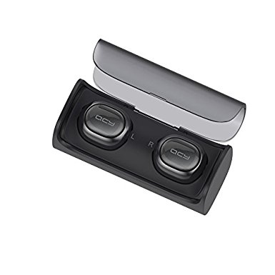 ZANTEC Bluetooth Earbuds, QCY Q29 Wireless Mini Earphones, 2 Stereo Upgraded Earbuds with Microphone Function, 1 Charge Box, Space Grey