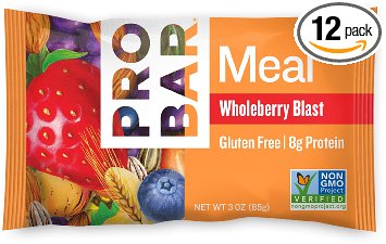 PROBAR - Meal Bar - Wholeberry Blast - 8g Protein, 5g Fiber, & Non-GMO - Pack of 12