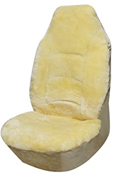 Leader Accessories Car Seat Cover Bucket Sheepskin Seat protector for Suv Truck,Single One ,Champagne