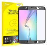 S6 Edge Plus Screen Protector JETech 02mm Thinnest Full Screen 57 Premium Tempered Glass Screen Protector Film for Samsung Galaxy S6 Edge Plus  Black