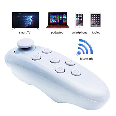 ATETION@ Universal Portable Wireless Bluetooth Remote Controller Gamepad For 3D VR Glasses Virtual Reality Headset PC Smartphones Compatible with Android System (VR remote control)