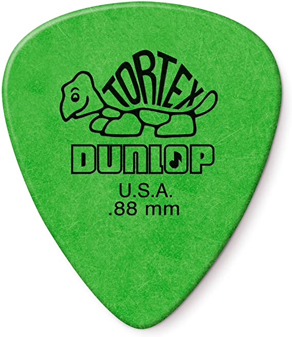 Dunlop Standard Tortex Picks, 12 Pack, Green, .88mm